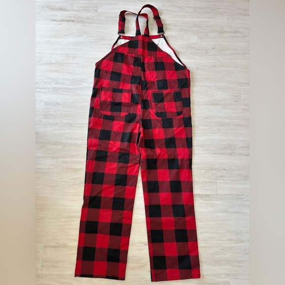 Shinesty Plaid Overalls in Black & Red - Picture 5 of 7
